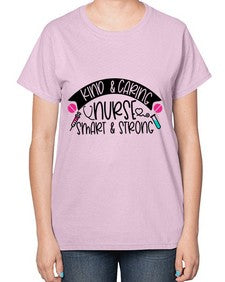 Kind Caring Nurse Smart Strong Style Style 1032# - nurse-  Ladies T-Shirt
