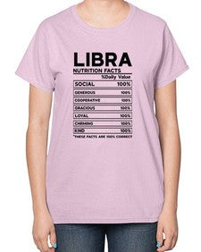 Libra Nutrition Facts 318# - libra-  Ladies T-Shirt