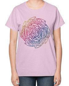 Mandala Dream Rainbow Glitter 760# - mandala-  Ladies T-Shirt