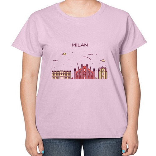Milan 1297# - cities-  Ladies T-Shirt