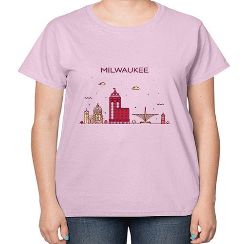 Milwaukee 1303# - cities-  Ladies T-Shirt