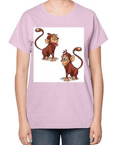 Monkey 175# - cartoon general-  Ladies T-Shirt