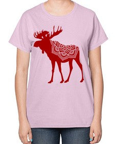 MooseMandala 940# - mandala-  Ladies T-Shirt