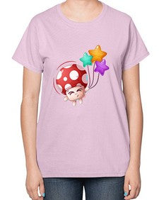 Mushroom 191# - cartoon food-  Ladies T-Shirt