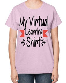 My Virtual Learning Shirt 555# - librarian-  Ladies T-Shirt