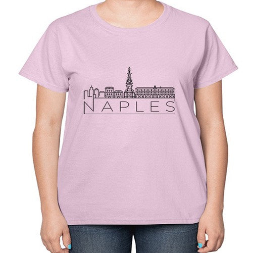 Naples Minimal Skyline 1409# - cities-  Ladies T-Shirt