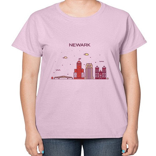 NewarkNJ 1486# - cities-  Ladies T-Shirt