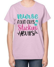 Nurse Fixin Cuts Stickin Style Style 1153# - nurse-  Ladies T-Shirt
