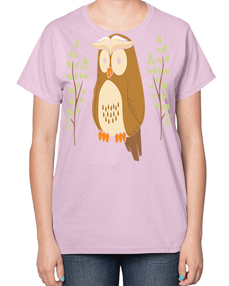 Owl of Athena Long Sleeve A TurtleRabbit 14# - owl-  Ladies T-Shirt