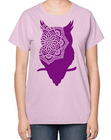 OwlMandalaUpdated 976# - mandala-  Ladies T-Shirt