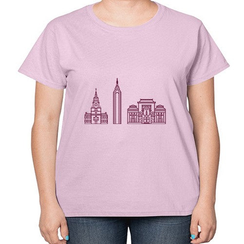 Philadelphia 1603# - cities-  Ladies T-Shirt