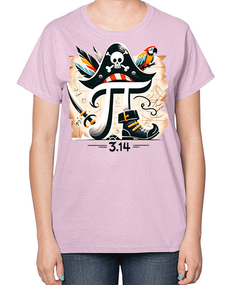 Pirate Pi Day Sublimation Design 39# - pi-  Ladies T-Shirt