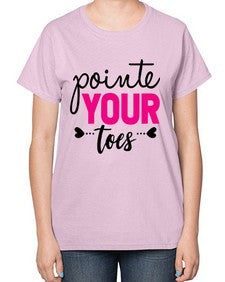 Pointe your toes 176# - ballet-  Ladies T-Shirt