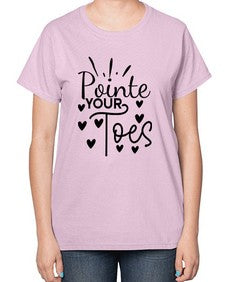 Pointe your toes 178# - ballet-  Ladies T-Shirt