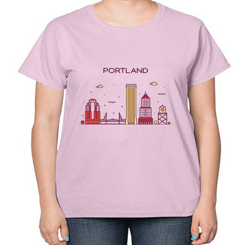 PortlandOregon 1682# - cities-  Ladies T-Shirt