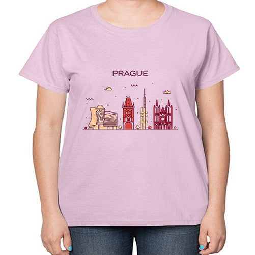 Prague 1689# - cities-  Ladies T-Shirt