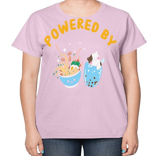 Ramen Bubble Tea Japanese Noodles Anime 278# - anime-  Ladies T-Shirt
