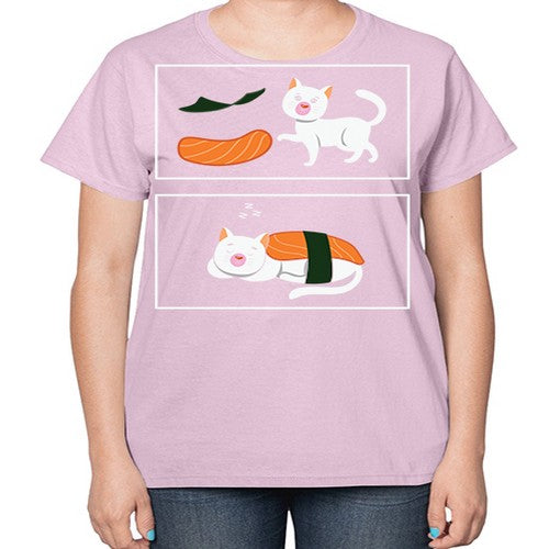 Ramen Cat Kawaii Anime Japanese Anime 279# - anime-  Ladies T-Shirt