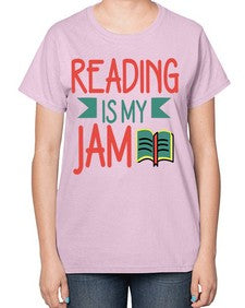 Reading is my jam 702# - librarian-  Ladies T-Shirt