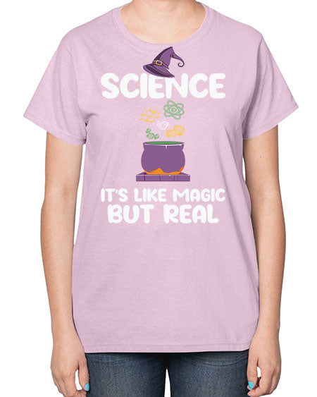 ScienceItsLikeMagicButScientistSkinite Scientist Skinite 48# - general science-  Ladies T-Shirt