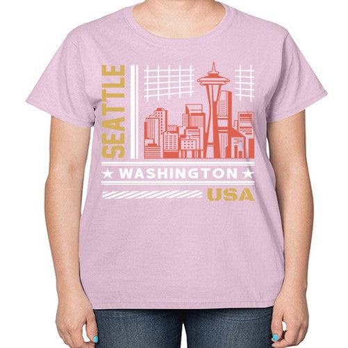 Seattle 1809# - cities-  Ladies T-Shirt
