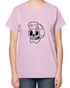 Skull Skeleton 144# - skull and bones-  Ladies T-Shirt