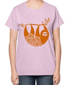 SlothMandala 1076# - mandala-  Ladies T-Shirt