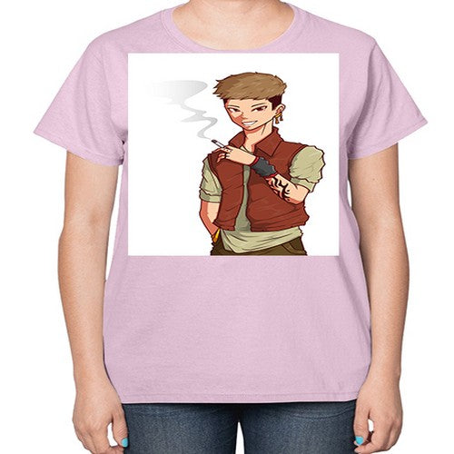 Smoker street boy 61# - anime-  Ladies T-Shirt