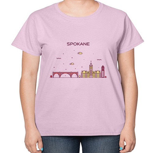 Spokane 1880# - cities-  Ladies T-Shirt