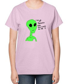 Thanks for beliving in me alien 5# - ufo-  Ladies T-Shirt
