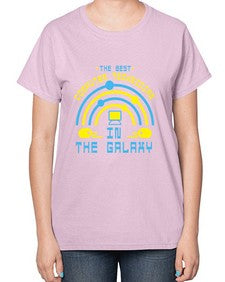 The best computer technician in the galaxy 13# - computer-  Ladies T-Shirt