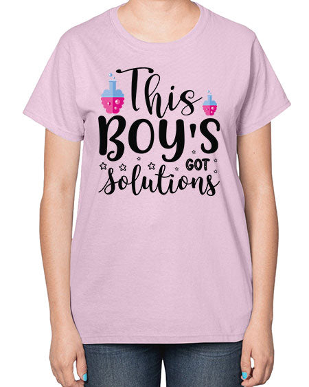 This Boy s Got Solutions 20# - general science-  Ladies T-Shirt