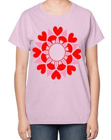 ValentineMandalaOPT 1194# - mandala-  Ladies T-Shirt