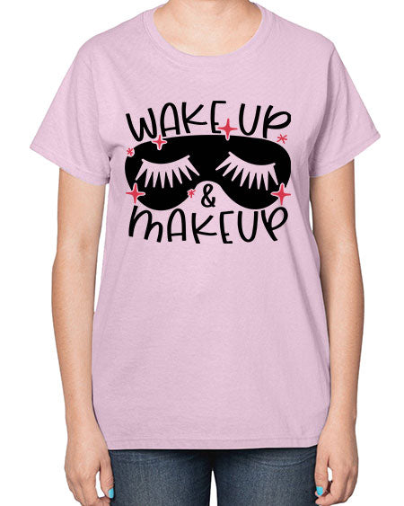 Wake Up Makeup Style 8# -makeup  Ladies T-Shirt