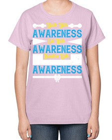 Walk with awareness Eat with awareness Breathe with awareness Style 9# - Self awareness-  Ladies T-Shirt