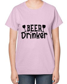 beer drinker 46# - beer-  Ladies T-Shirt