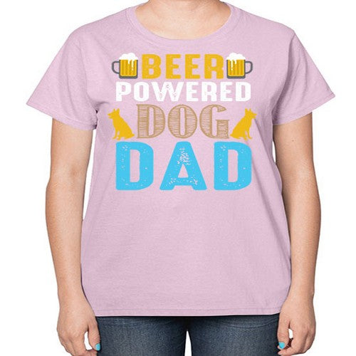 beer power dog dad 55# - dogs-  Ladies T-Shirt