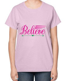 believe 49# - unicorn-  Ladies T-Shirt