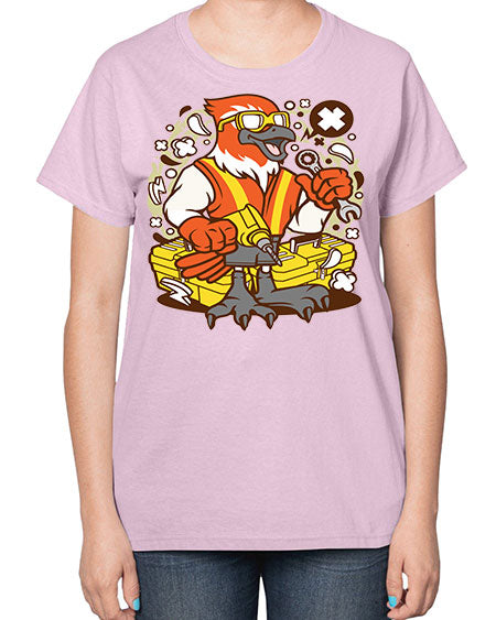 bird mechanic worker 21# - birds-  Ladies T-Shirt