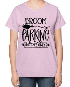 broom parking witches only 46# - witch-  Ladies T-Shirt