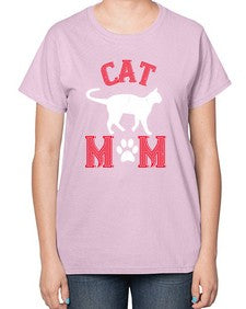 cat mom Style 35# - cats-  Ladies T-Shirt