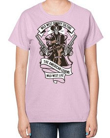 cowboy 351# - western-  Ladies T-Shirt