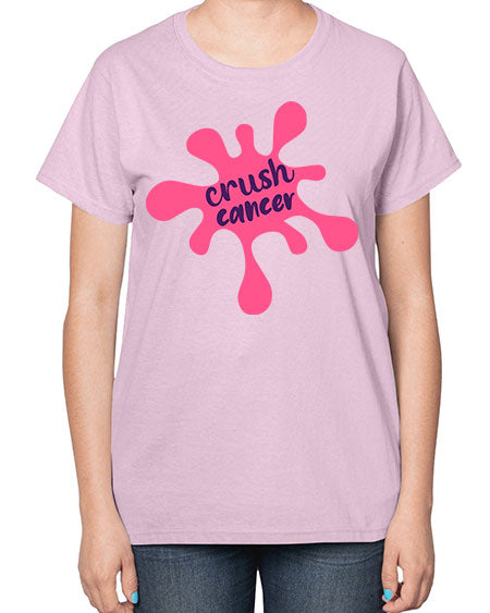 crush cancer Style 18# - breast cancer-  Ladies T-Shirt