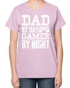 dad by day gamer by night 68# - video games-  Ladies T-Shirt