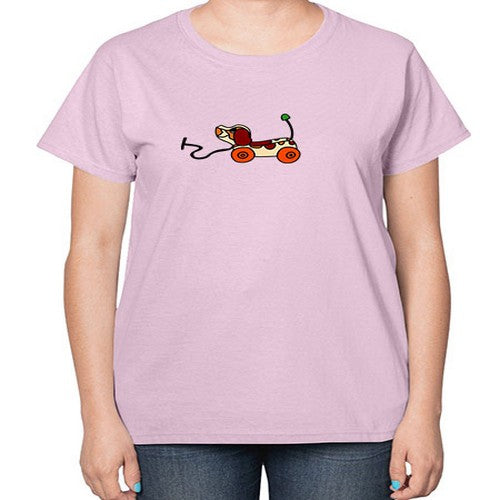doggie pull toy 122# - dogs-  Ladies T-Shirt