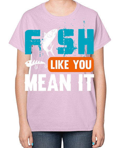 fish like you mean it png 81# - shark-fish-  Ladies T-Shirt