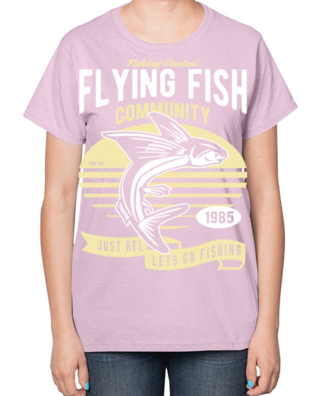 flying fish 16# - shark-fish-  Ladies T-Shirt