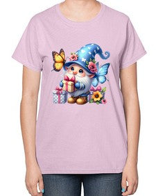 gnome with butterfly 03# - gnome-  Ladies T-Shirt