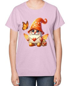 gnome with butterfly 06# - gnome-  Ladies T-Shirt