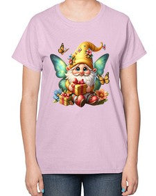 gnome with butterfly 07# - gnome-  Ladies T-Shirt